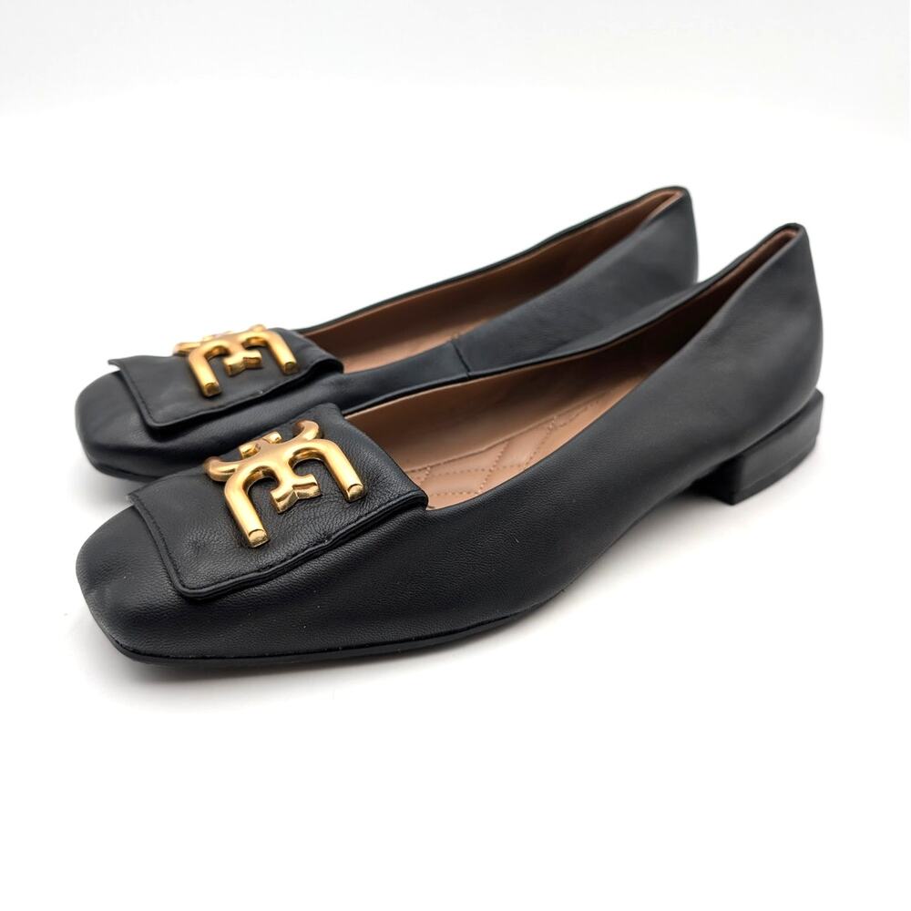 Sam Edelman Emina Square Toe Flat Slip-On Women's Black Size US9M EU40
